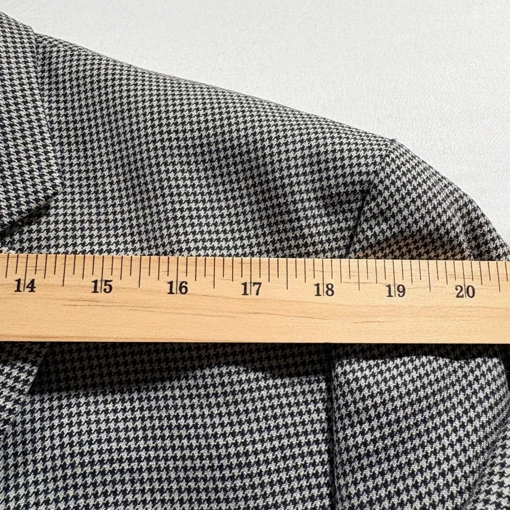 Lauren Ralph Lauren Blazer Men 46L Houndstooth Silk Wool Sport Coat Professional